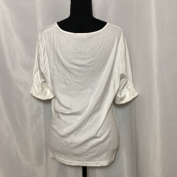 LAUREN Ralph Lauren White V-Neck Top XL - Picture 3 of 7